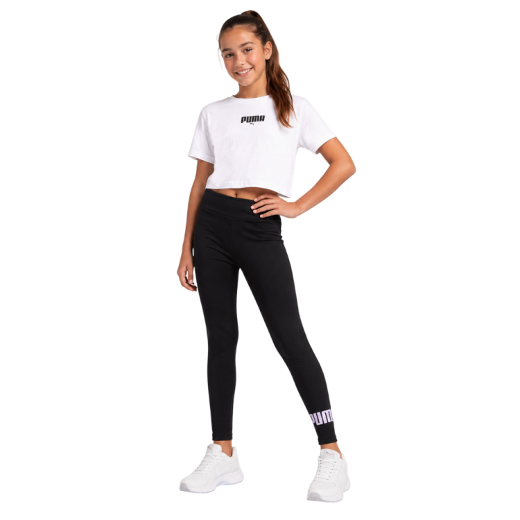 Puma ESS 2 COLOR No.1 Logo Leggings G "Black-Light Lavender"