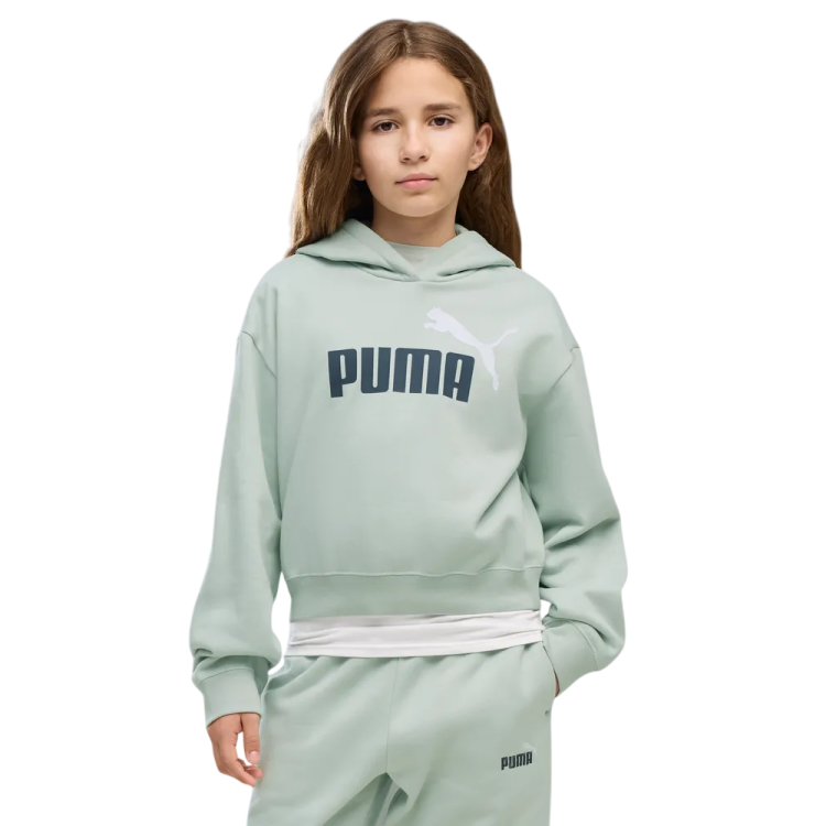 Puma ESS 2 COLOR No. 1 Logo​ Short Length Hoodie FL G "Créme De Mint"