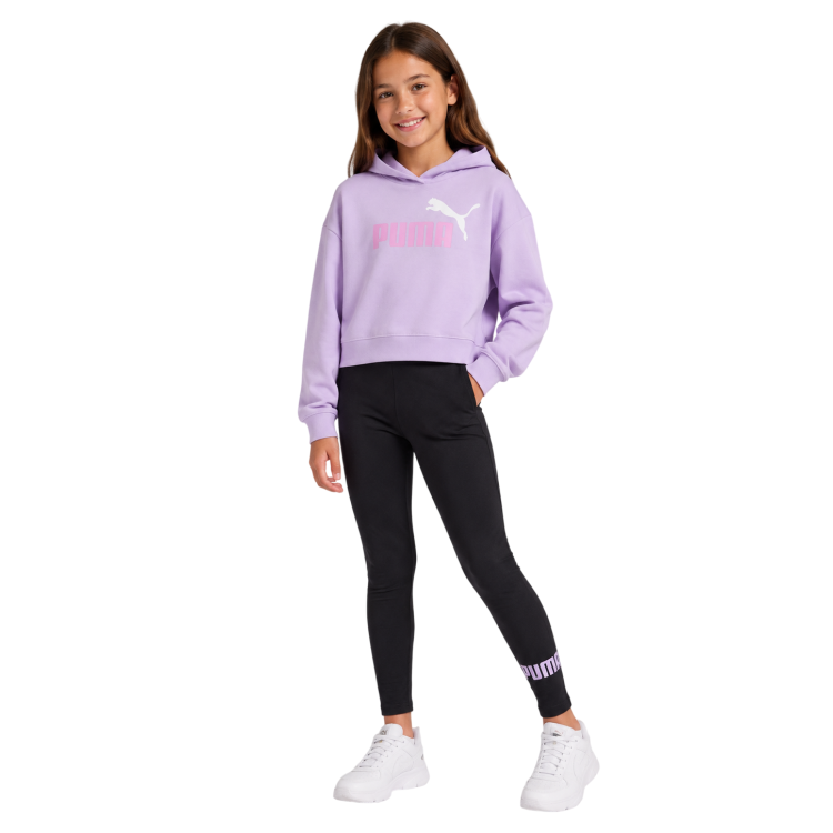 Puma ESS 2 COLOR No. 1 Logo​ Short Length Hoodie FL G "Light Lavender"