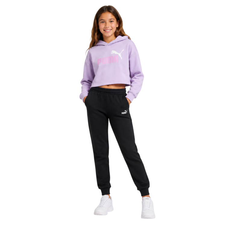 Puma ESS 2 COLOR Small No. 1 Logo Sweatpants FL G "Black-Light Lavender"