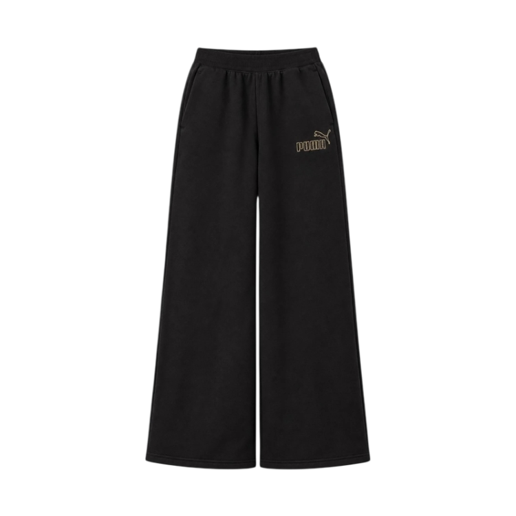 Puma ESS ELEVATED High-Waist Straight Leg Pant​ "Black"