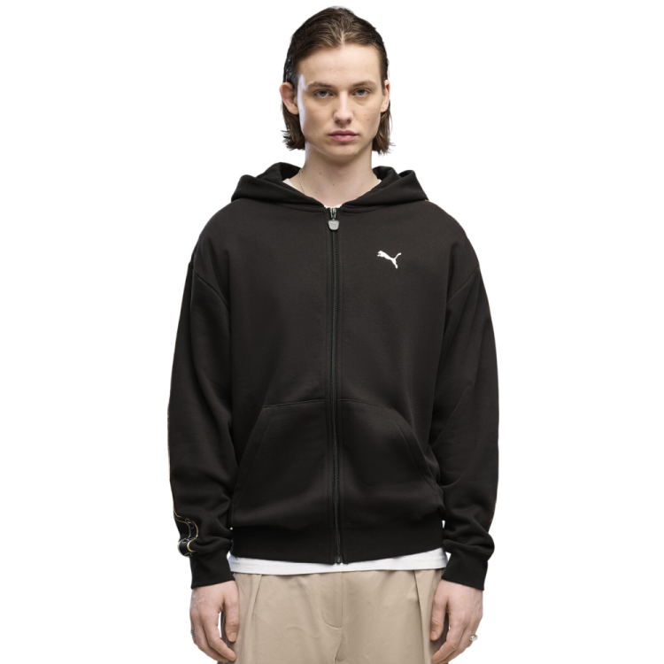 Puma ESS ELEVATED TAPE Relaxed Full-Zip Hoodie FL "Black"