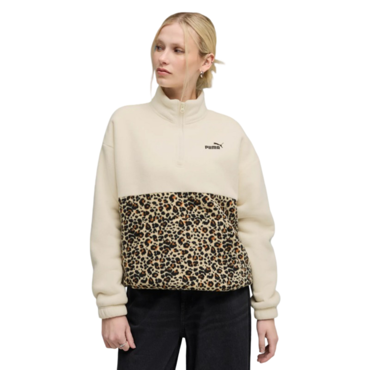 Puma ESS GRAPHIC Animal Relaxed Half-Zip Crew "Alpine Snow"