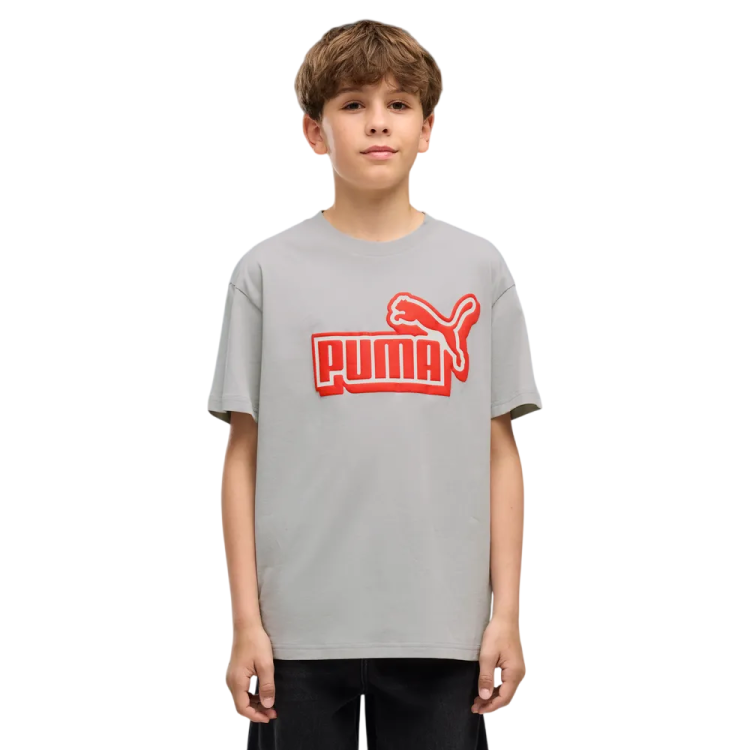 Puma ESS LOGO LAB Relaxed Front Graphic Tee B "Gray Echo"