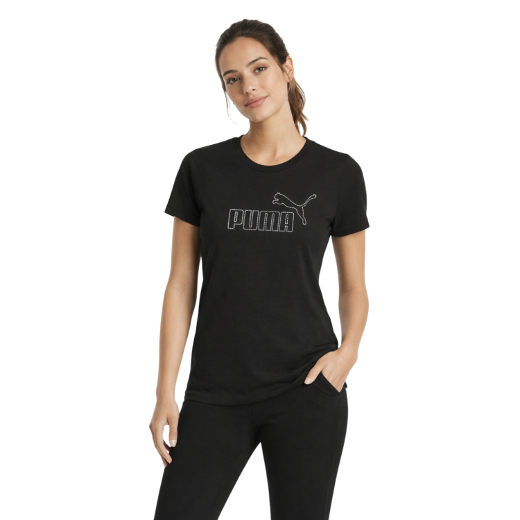 Puma ESS Rhinestone TEE "Black"