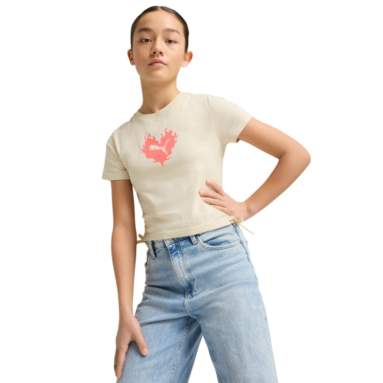 Puma FLAMING LOVE Knotted Tee G "Alpine Snow"