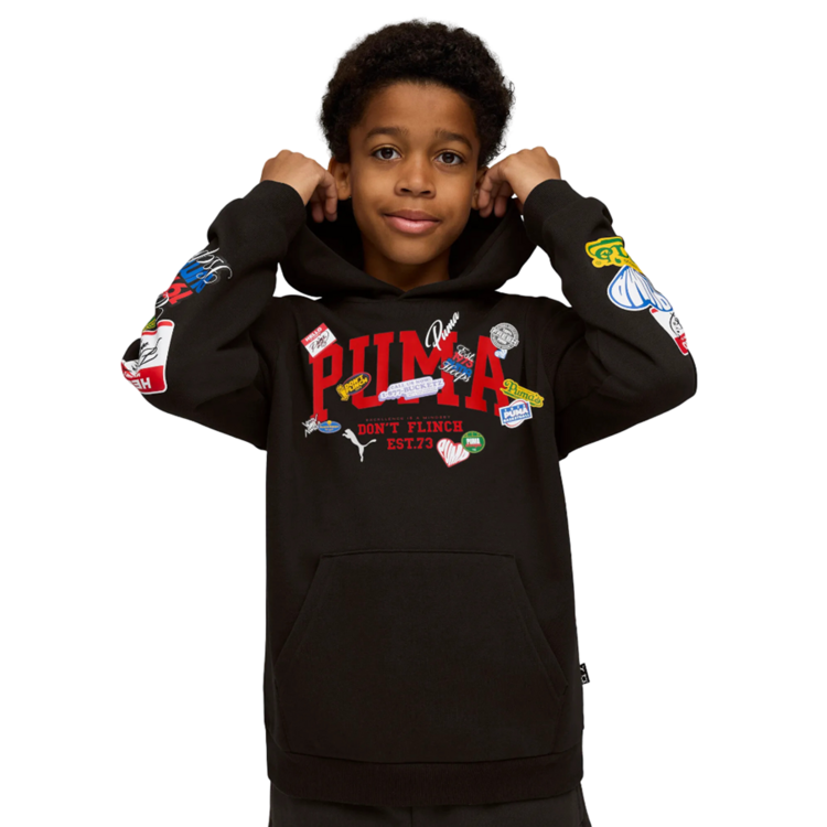 Puma Kids Baskeball HooperHotline Pullover Hoodie "Black"