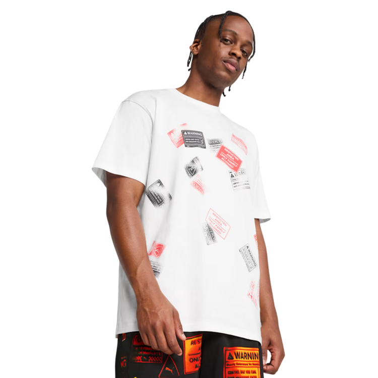 Adicionar ao carrinho Puma Scoot Caution Graphic Tee "White" Puma Scoot Caution Graphic Tee "White"