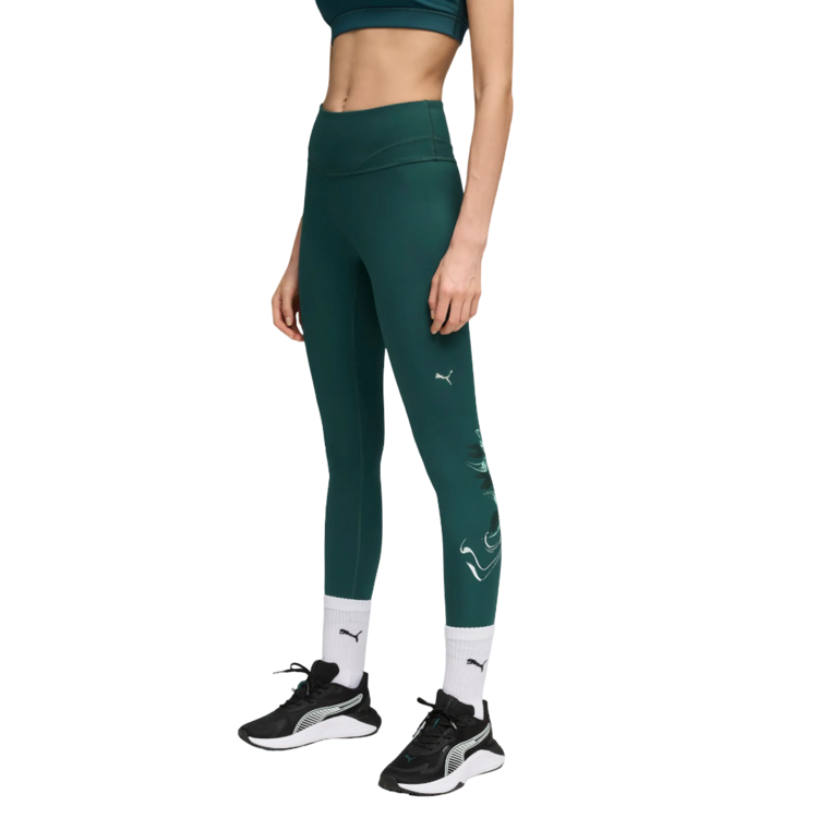 Puma W GRAPHIC TIGHT - HW 7/8 "Green Terrain"
