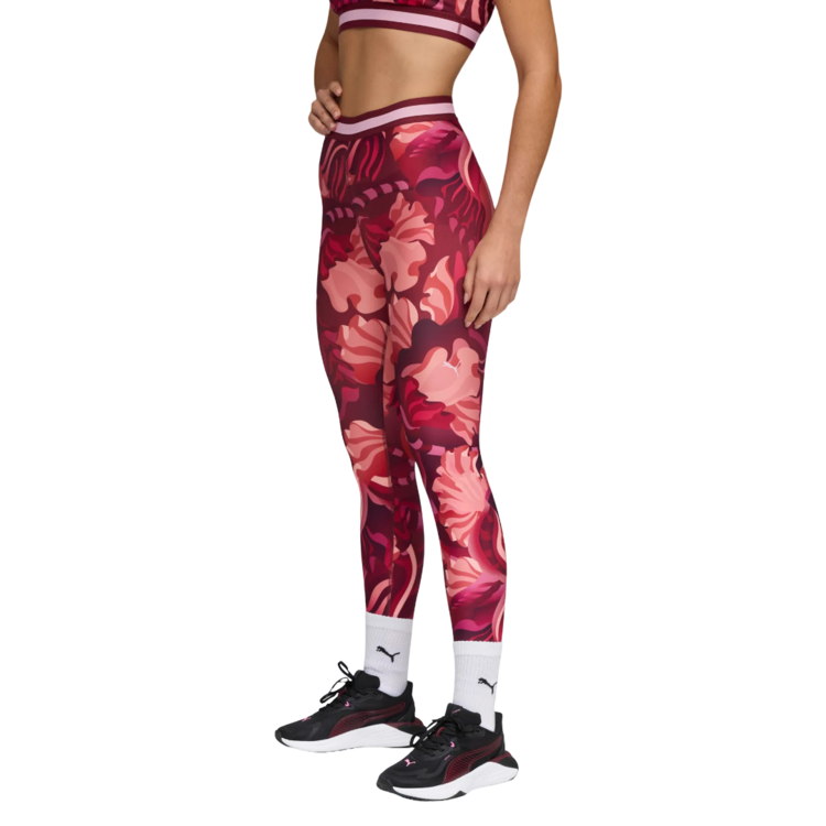 Puma W STRONG FLORAL RIBBON TIGHT - AOP HW 7/8 "Ruby Shimmer"