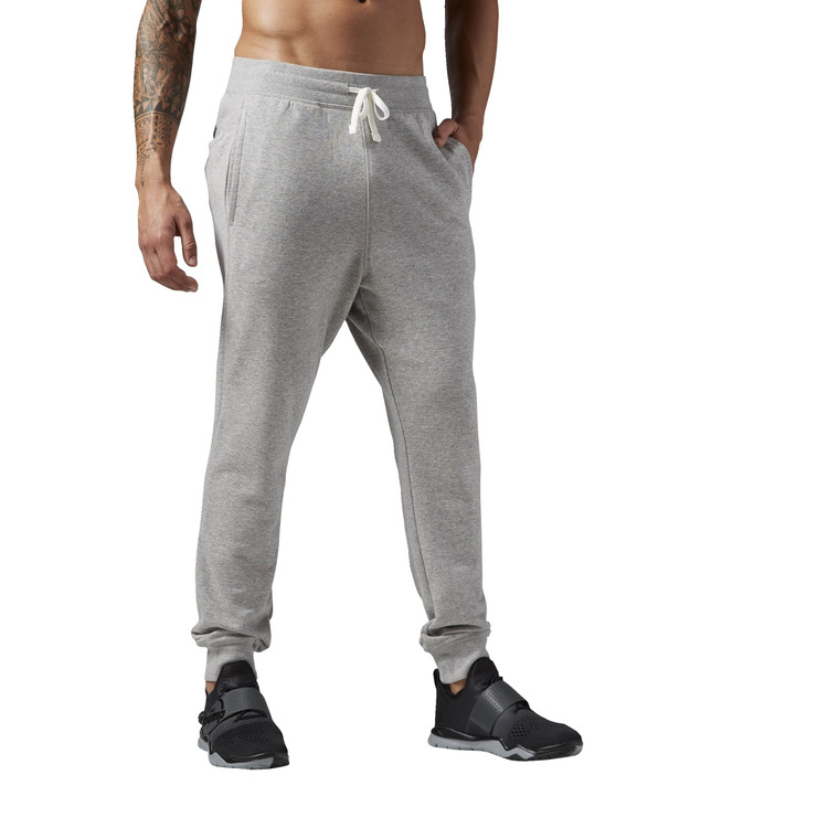 Adicionar ao carrinho Reebok M Elements Seasonal French Terry Cuff Pant (medium grey heather) Reebok M Elements Seasonal French Terry Cuff Pant (medium grey heather)