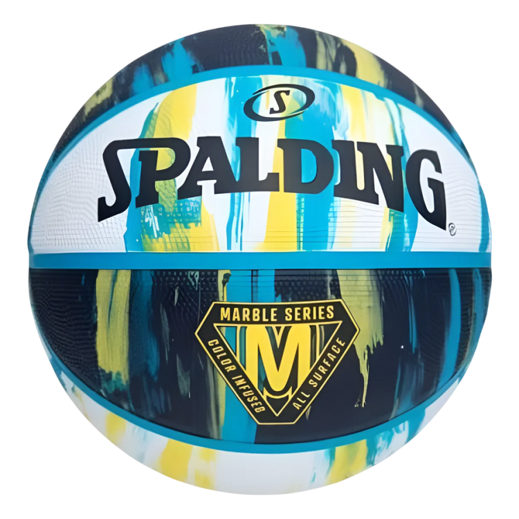 Spalding Basketball Rubber Marble Series Navy-Volt (Size 7)