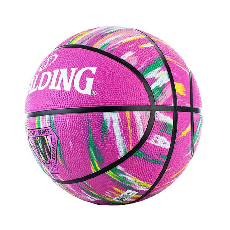 Spalding Marble Pink Sz6 Rubber Baketball (Talla 6)
