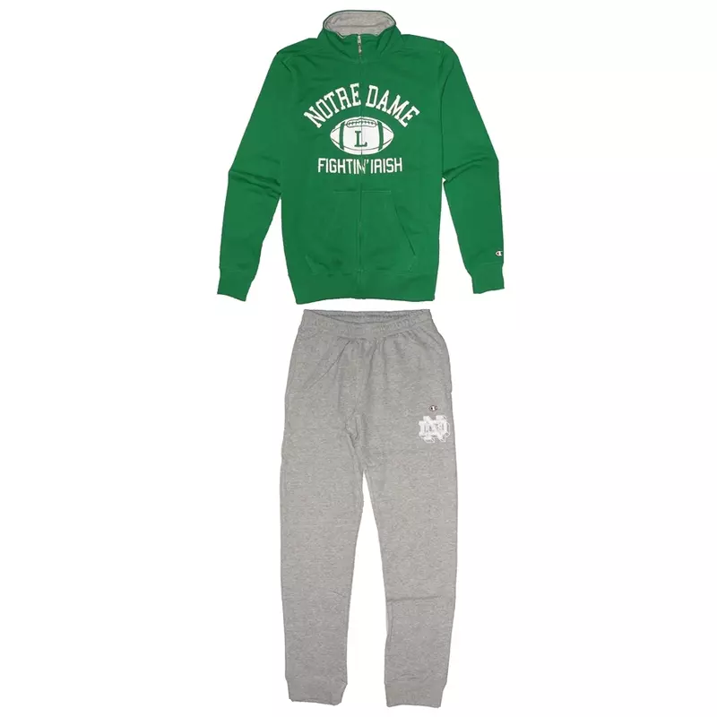 Champion University Notre Dame Track Suit (green/grey)