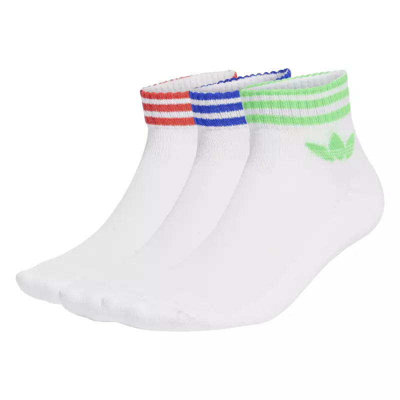 Adidas Originals 3 Stripes Ankle Socks "WHITE"