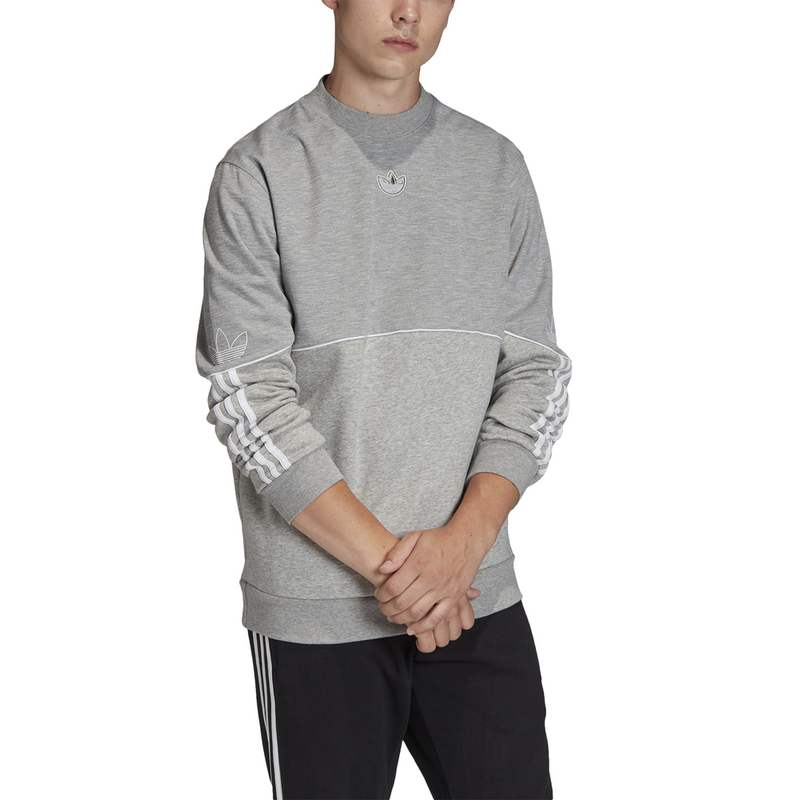 Adidas originals outline crewneck sweatshirt hotsell