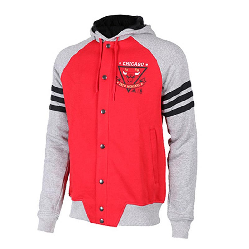 Adidas nba chicago bulls washed jacket red/grey 2025