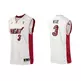 Adidas Camiseta Réplica Wade Miami Heat (blanco/rojo/negro)
