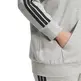 Adidas Essentials 3-Stripes Full-Zip Fleece Hoodie (Plus Size) "Grey"
