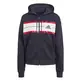Adidas W Essentials Pinstripe Block Fleece Full-Zip Loose Fit "Navy"