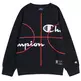 Champion Kids Basketball Logo Fleece Sweatshirt "Black"