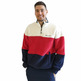 Champion Legacy Sherpa Graduated Panelled Half Z-Up Fleece Sweatshirt "Navy-Red"