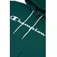 Champion Script Logo Print Cotton Terry Hoodie "Forest Green"