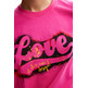 Desigual Graffiti Love T-shirt "Pink"