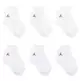 Jordan Kids JDB Everyday Essentials Ankle 6 PPack Socks "White"