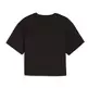 Puma Girls Logo Cropped Tee "Black"