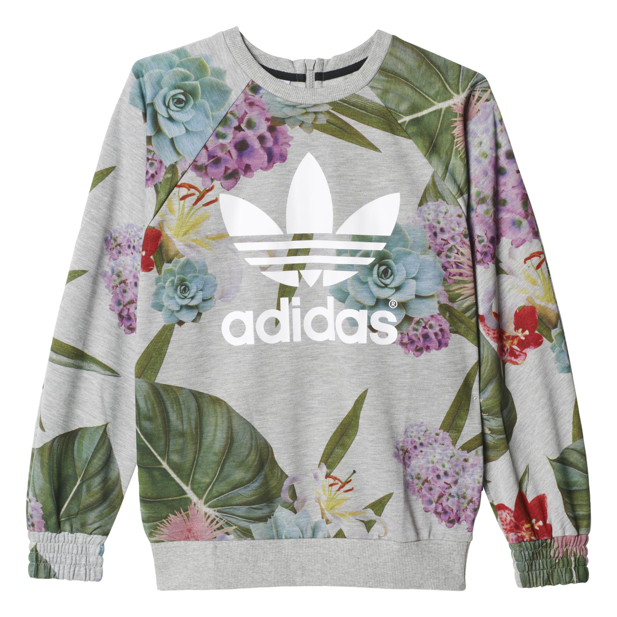 casaco floral adidas