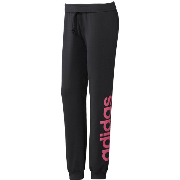 Adidas Pantalón Mujer Essential Branded Logo (negro/rosa)