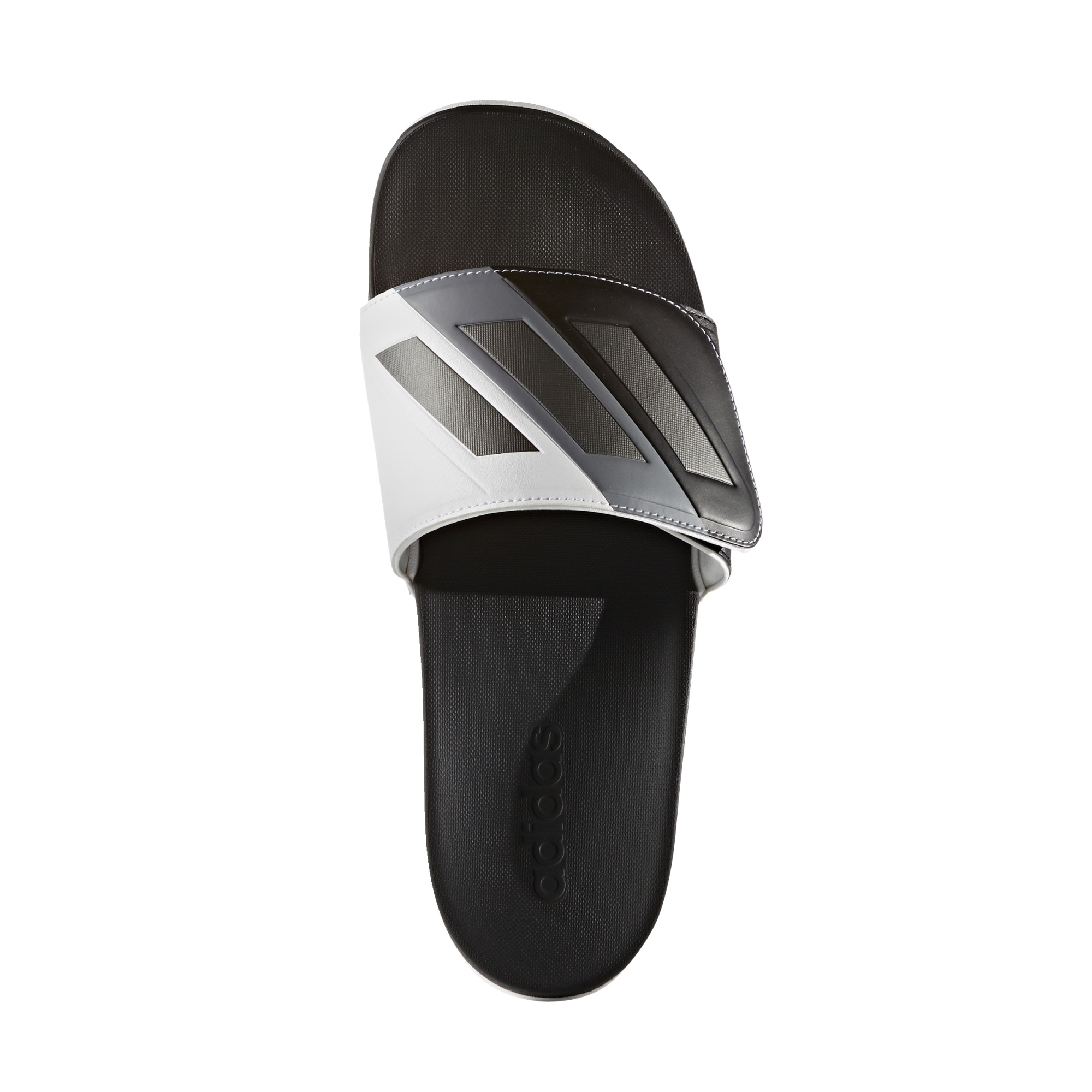  Adidas Adilette Cloudfoam  Plus Adj black iron metallic 