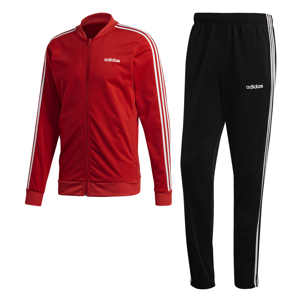 Adidas Back to Basic 3Stripes Tracksuit (black/red)