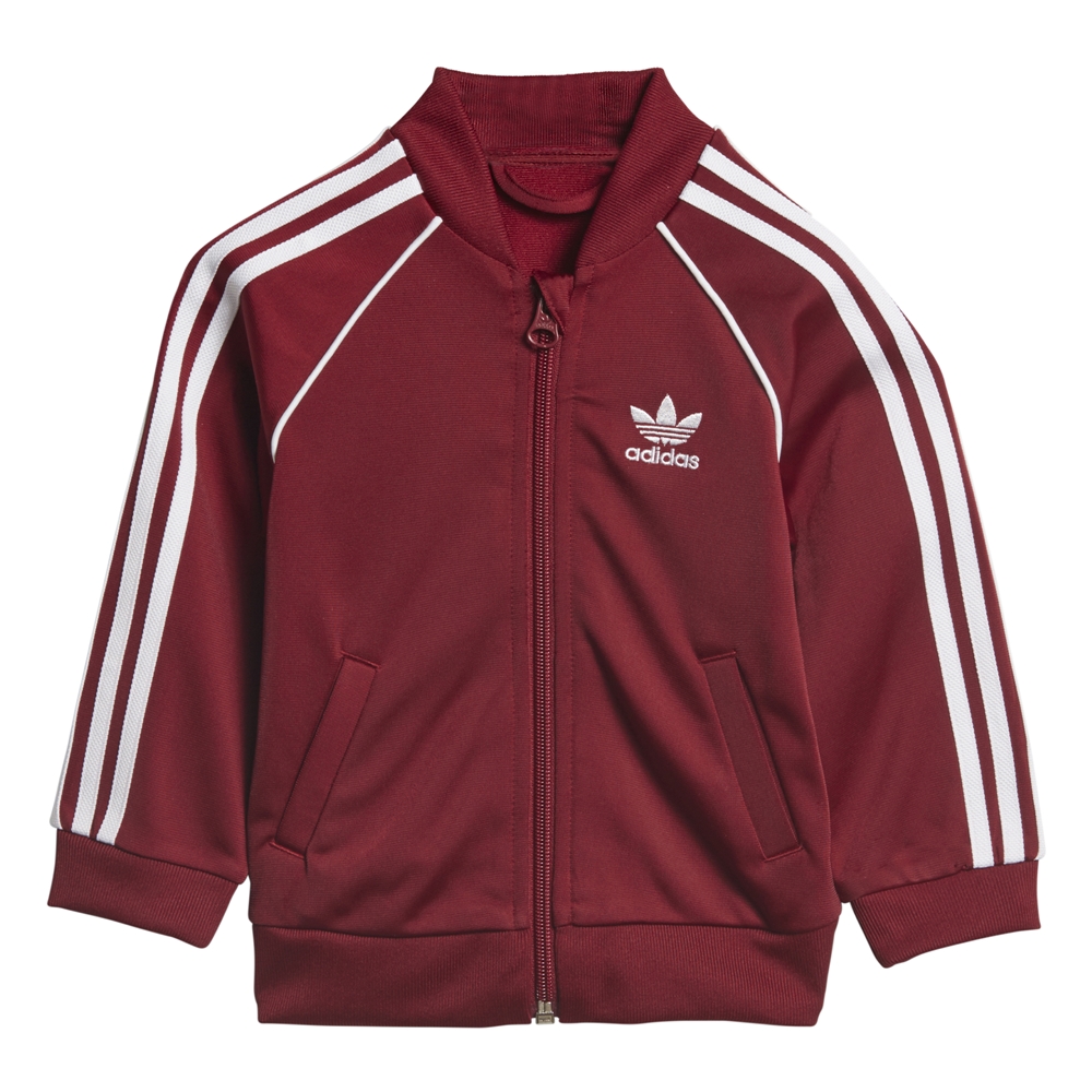 baby burgundy adidas tracksuit