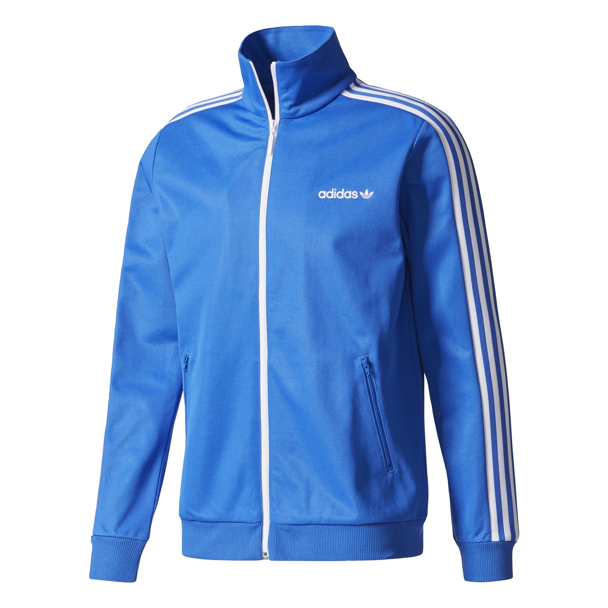 adidas beckenbauer track top blue
