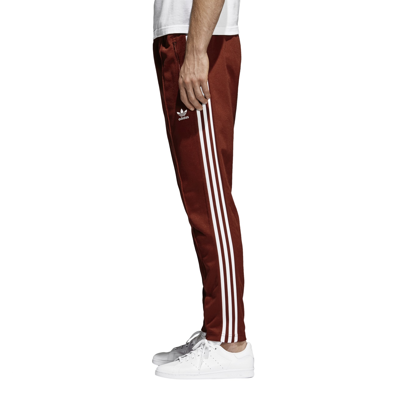 adidas beckenbauer track pants red