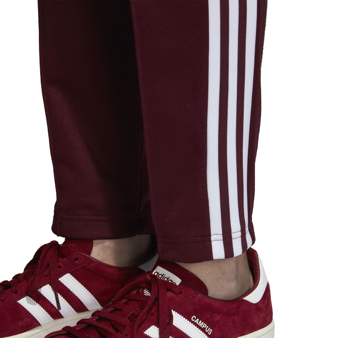 adidas beckenbauer track pants maroon