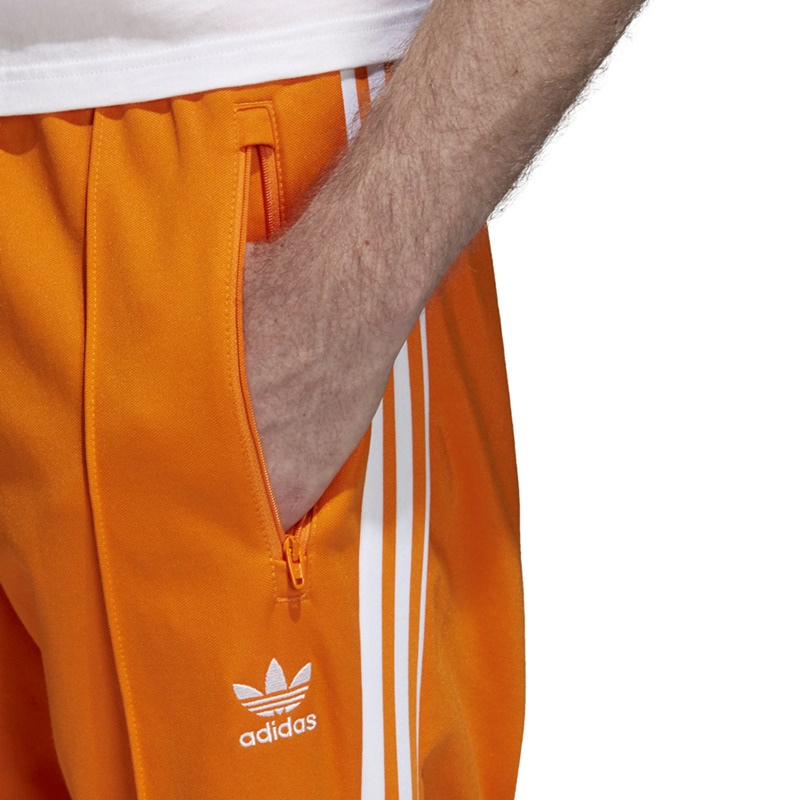 adidas beckenbauer orange pants