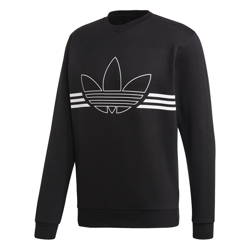 Adidas Originals Outline Trefoil Crew Fleece black