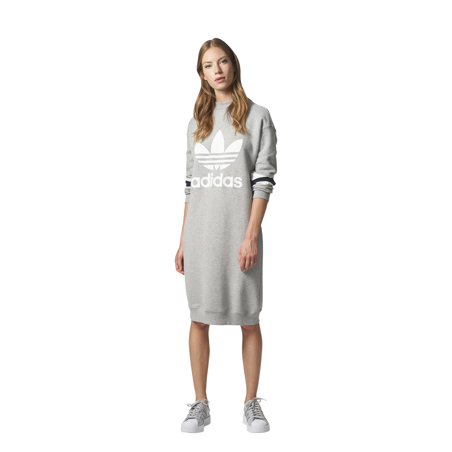 adidas trefoil crew dress