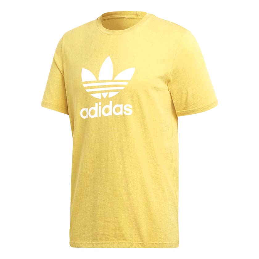 white and yellow adidas shirt