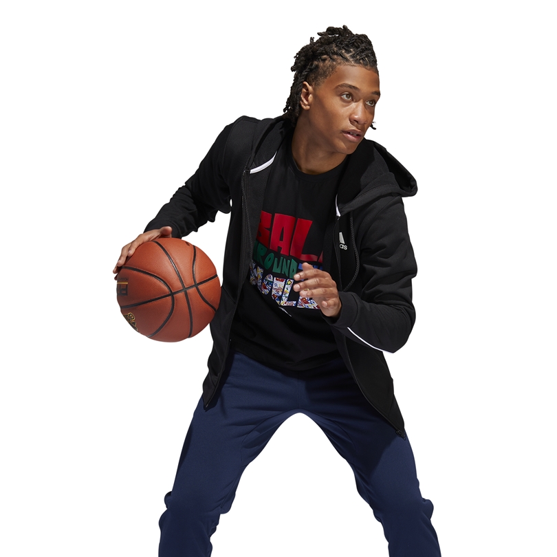 Adidas Sport B Ball Full Zip Hoodie black