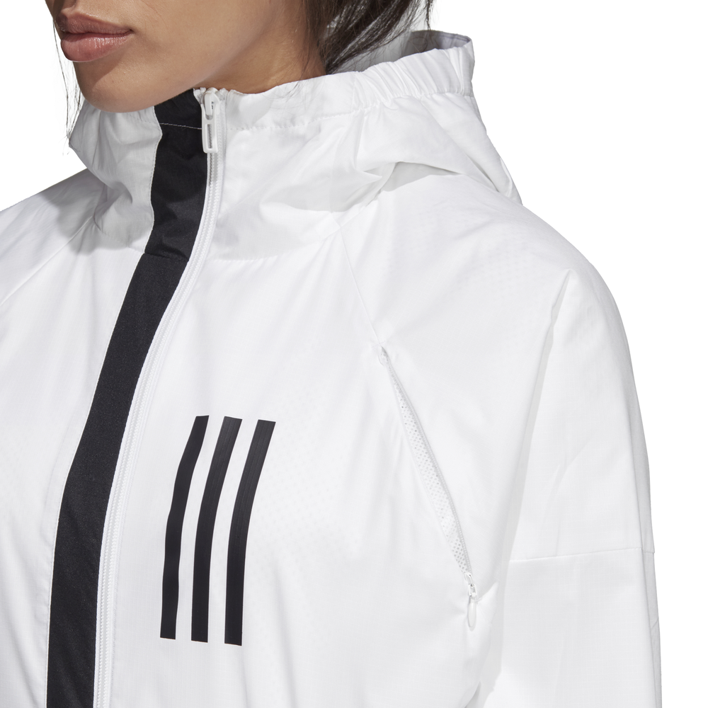 Adidas Women Windbreaker Jacket Fleece Lined (WHITE)