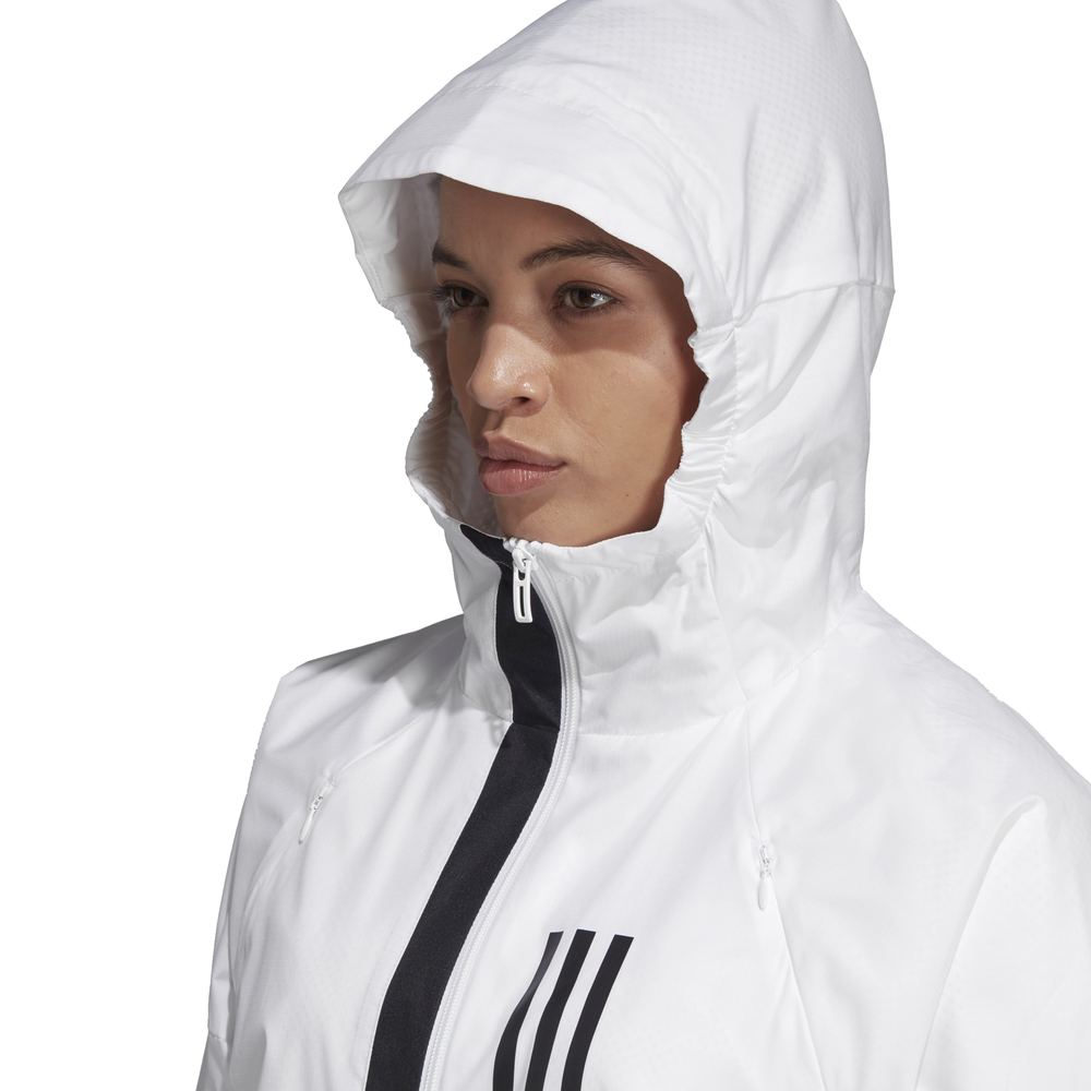 Adidas Women Windbreaker Jacket Fleece Lined (WHITE)