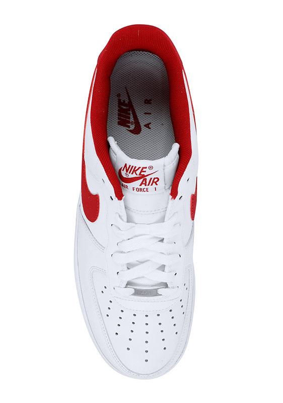 nike air force one low blancas logo rojo