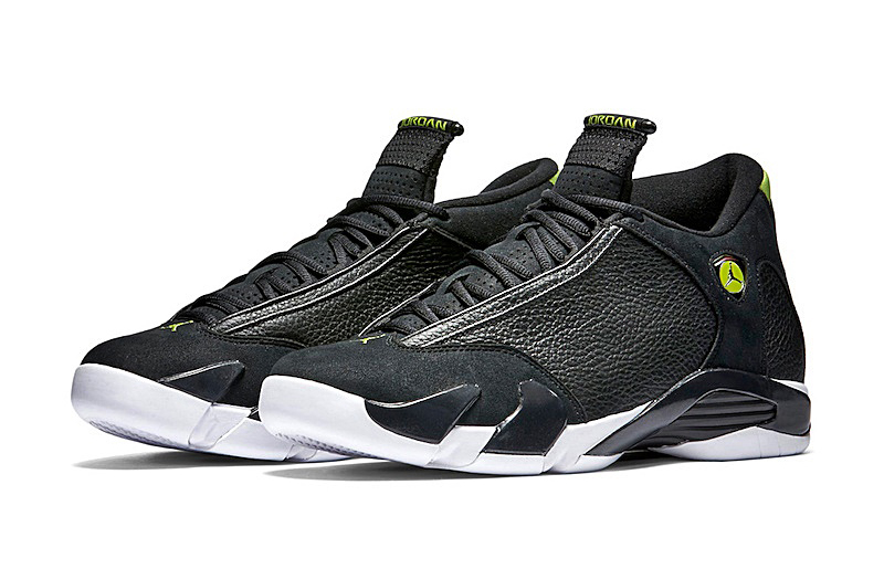 Air Jordan 14 Retro "Indiglo" (005/black/white/vivid green)