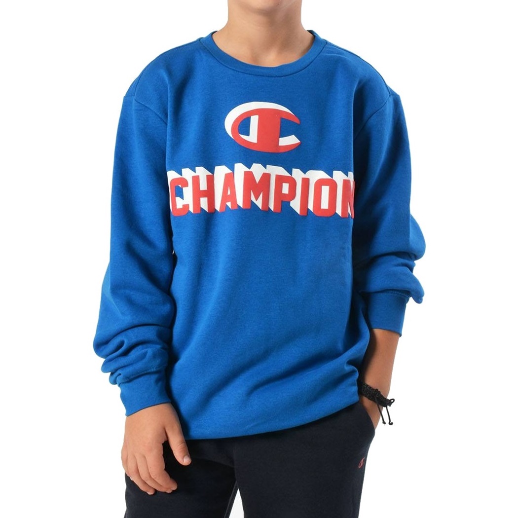 Champion Atlhetic Kids Icon Logo Crewneck Sweatshirt
