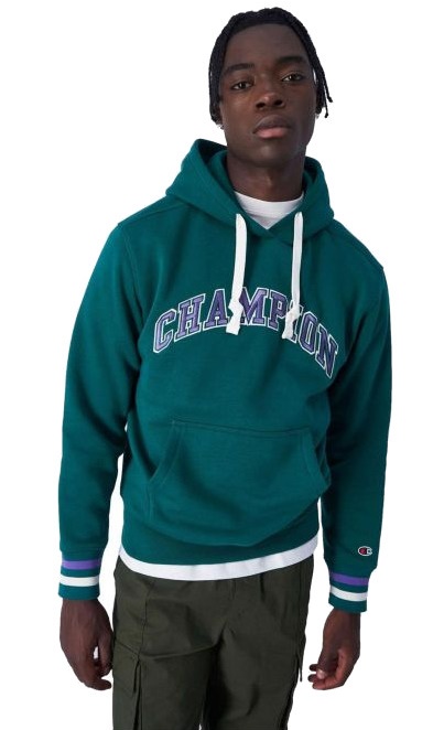 Champion fleece lined green hoodie deals