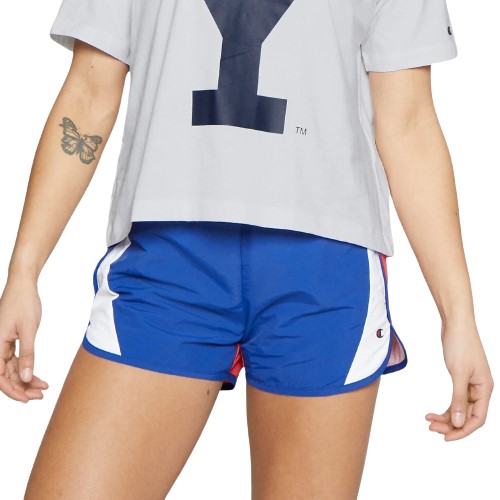 Champion Wmns Legacy Heritage Block Logo Shorts Blue